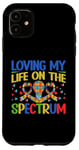 Coque pour iPhone 11 Aimer ma vie sur le spectre de l'autisme