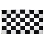 AZ FLAG - Drapeau Damier noir et blanc - 150x90 cm - Drapeau À Damiers 100% Polyester Avec Oeillets Métalliques Intégrés - Pavillon 110 g