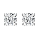 18ct White Gold 0.30ct Brilliant Cut Diamond Solitaire Stud Earrings