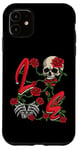 iPhone 11 Love Rose Skeleton Flowers Bones Hearts Valentines Case