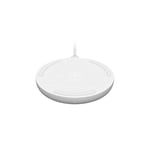 Belkin BoostCharge Wireless Charging Pad 10W (Qi-Certified Fast Wireless Charger for iPhone, Samsung, Google, more) – White, Wall Adapter Not Included