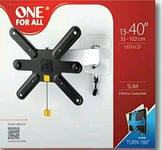 One For All Slim TV Wall Bracket Mount – 13-40 Inch LED / LCD 15° Tilt 45° Swiv