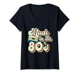 Womens I Love The 80s Men Women Kids 70's 80's Party Retro Costume V-Neck T-Shirt