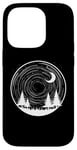 Coque pour iPhone 14 Pro Forêt nocturne avec étoiles tourbillonnantes