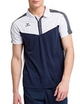 Erima Squad Sport Polo Homme Blanc/New Navy/Slate Grey FR: XL (Taille Fabricant: XL)