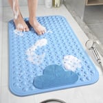 Shining House - Tapis de douche antidérapant 70 x 40 cm Tapis de bain antidérapant avec ventouses, tapis de douche confortable massage, tapis de