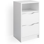 Table de chevet Ruben, Blanc, 38 x 66.6 cm Vicco