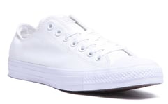 Converse 1U647 Ct As Low Top Trainer In White Mono Size Uk 9 - 12.5