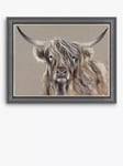 John Lewis Louise Luton 'Stornaway' Highland Cow Framed Print, 90 x 116cm, Brown/Multi