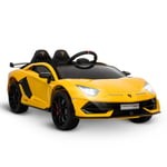 Kids Licensed Lamborghini SVJ Electric Ride On Car For 3-8 Yrs Old In Yellow