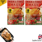 20x PACK ROASTING BAGS Microwave Oven Cooking Roast Meat Chicken Fish Turkey UK