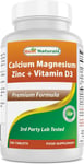 Best Naturals Calcium Magnesium Zinc with Vitamin D3, 300 Tablets 