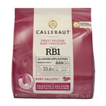 Callebaut Choklad Chokladknappar Ruby RB1, 400 g -