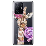 Babaco ERT GROUP mobile phone case for Xiaomi 11T 5G / 11T PRO 5G original and officially Licensed pattern Giraffe 001 optimally adapted to the shape of the mobile phone, partially transparent