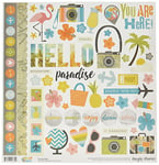 Simple Stories You Are Here Cardstock Stickers x 12-inch-Funamental, Other, Multicoloured, 0.25x30.48x31.75 cm