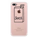 Coque Silicone IPHONE X Max Juice Fun APPLE Jus de Pomme Boisson Transparente Protection Gel Souple - Neuf