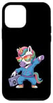 Coque pour iPhone 12 mini Licorne dans les années 80 avec enregistreur cassette