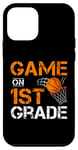 Coque pour iPhone 12 mini Jeux drôles sur le premier jour d'école de basket-ball de première année