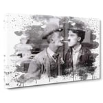 Ben Turpin and Charlie Chaplin V3 Canvas Print for Living Room Bedroom Home Office Décor, Wall Art Picture Ready to Hang, 30 x 20 Inch (76 x 50 cm)