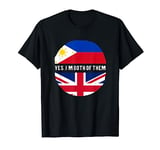 England UK Britain Philippines Filipino Mixed DNA Flag T-Shirt