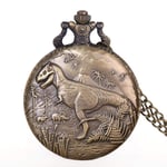 Montre de Poche, Vintage Bronze Dinosaure modèle Design Quartz Montre de Poche analogique Pendentif Collier Hommes Femmes Montres Cadeau Horloge