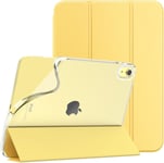 Coque Compatible Avec Ipad 10ème Génération 10,9 Pouces 2022, Mince Étui Tri-Fold En Tpu Souple Translucide Avec Réveil/Sommeil Auto Pour Ipad 10, Jaune Clair.[G657]