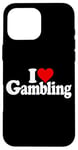 Coque pour iPhone 16 Pro Max I LOVE HEART GAMBLING CASINOS PARIS TRADING LAS VEGAS