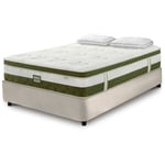 Matelas hybride BAMBOO 160 x 200 cm ressorts ensachés et mémoire de forme épaisseur 30 cm