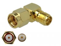 Delock Adapter RP-SMA plug to RP-SMA jack 90Â° 3 GHz