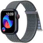 Higgs Bracelet Tissé Nylon Compatible avec Bracelets Apple Watch 38mm 40mm 41mm 44mm 45mm 46mm Ultra 2 49mm Femme, Bracelet Elastique Sport Loop Nylon pour iWatch Serie (42mm 10) 9/8/7/6/5/4/3/2/1/SE