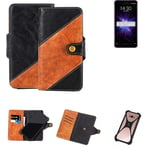 Couverture de téléphone portable pour Meizu Note 8 Case Cover noir brun clair