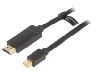 Cable HDMI male mini DisplayPort male 2m noir