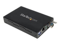 Startech.Com 1000 Mbps Gigabit Single-Mode Copper To Fiber Media Converter - Ethernet (1000Base-T) To Lc Fiber Converter (Et1000s40lc2) - Fibermediekonverterare - 1Gbe - 1000Base-Lx, 1000Base-Sx, 1000Base-T - Rj-45 / Lc Enkelläge - Upp Till 40 Km -