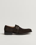 Loake 1880 357 Suede Single Monk Dark Brown