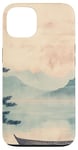 iPhone 13 Ocean Boat Retro Vintage Scenery Art Japanese Kanji Case