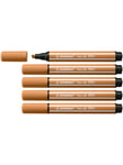 STABILO Pen 68 MAX - Felt-tip pen with thick chisel tip - Dark Ocher