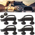 Lot de 4 fixations en U pour coffre de toit de voiture - Kit de montage - Vis en U - Avec 8 écrous de blocage Heavy Duty - Support de coffre de toit