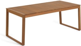 Emili, Udendørs spisebord, natur, H75x190x90 cm, akacia træ