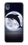 Dolphin Moon Night Case Cover For Motorola Moto E6, Moto E (6th Gen)