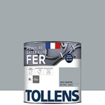 Tollens - Peinture extérieure fer 2 en 1 - Ultra Résistante - Protection antirouille - Laque Riche en Résine - Sans Sous-Couche - Entretien Facile - Brillant - Gris Fenêtre - 2L = 32m2