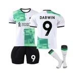 (2023/24 Liverpool bortatröja #9 Darwin set XS(155-165CM)