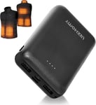 Batterie Pour Veste Chauffante, Power Bank 10000 Mah, 5v 3a Batterie Externe Usb Avec Ports D'entrée De Type C + Micro Ports D'entrée Et 2 Ports Usb Pour Tous Les Vêtements Chauffants De 5v