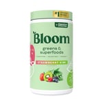 Bloom Nutrition Super Greens Powder Smoothie & Juice Mix - Probiotics for Digestive Health & Bloating Relief for Women, Digestive Enzymes with Spirulina & Chlorella for Gut Health (Strawberry Kiwi)