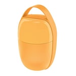 Alessi Food à porter SA03 Y, Two-compartment lunch pot in thermoplastic resin with cooling element, yellow.