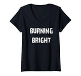 Womens Burning Bright V-Neck T-Shirt