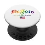 Desoto Gothic Design Lgbtqai+ rainbow Version PopSockets PopGrip Adhésif