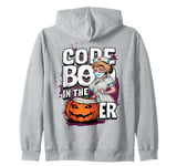 Code Boo In The Er Crew Ghost Boo-jee Nurse Halloween Zip Hoodie