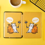 BHTZHY Kindle Case For Amazon Kindle Paperwhite 1/2/3 Cover Cute Mobile Cat Animalultra Slim Case For Tablet