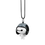 VNASKH Pendentif de Voiture Mignon Casque Baymax Robot poupée Suspendus Ornements Automobiles rétroviseur Suspension décoration Accessoires Cadeaux