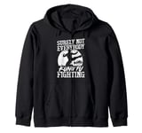 Surely Not Everybody was Kung Fu Fighting Funny Karate Zip Hoodie